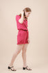 Sienna Paperbag Shorts in Maroon